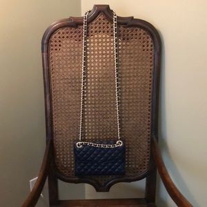 Rebecca Minkoff quilted gold chain crossbody bag.